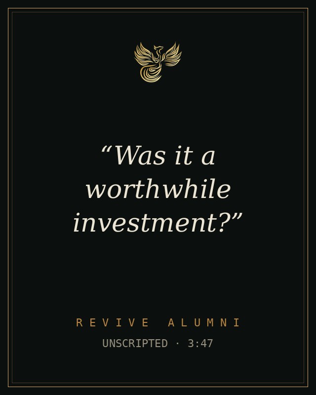 REVIVE alumni testimonial